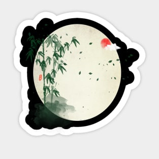 The Mountain Moon Tree Sticker